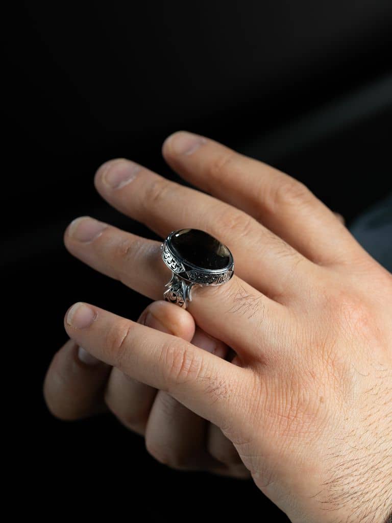 خاتم نادر بحجر الدر النجفي النفطي - alternate view