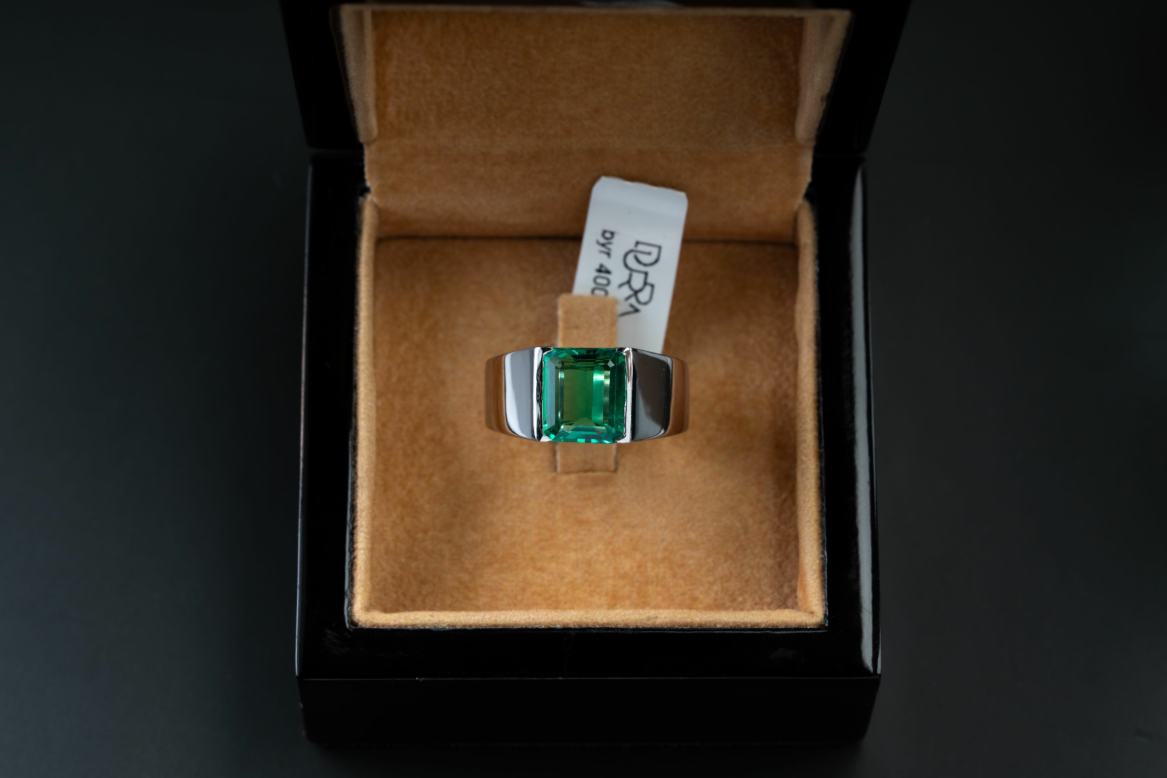 خاتم رجالي صياغة يدوية بحجر البايرون الاخضر - تشكيلة الرجال, خواتم رجالية, بايرون 