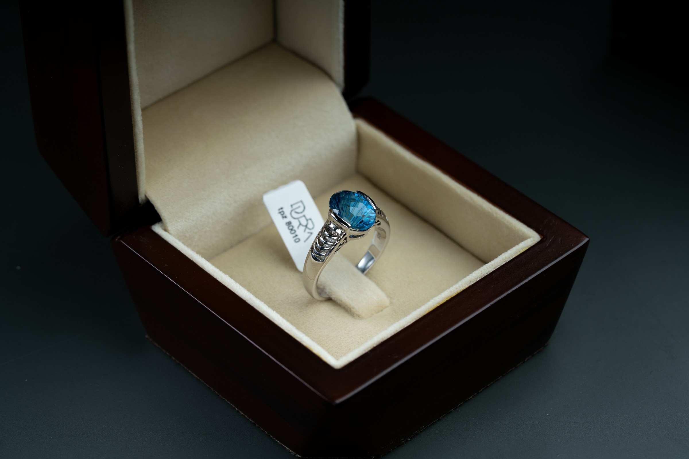 خاتم فضة صياغة يدوية بحجر التوباز السويسري  - تشكيلة الرجال, خواتم رجالية, توباز