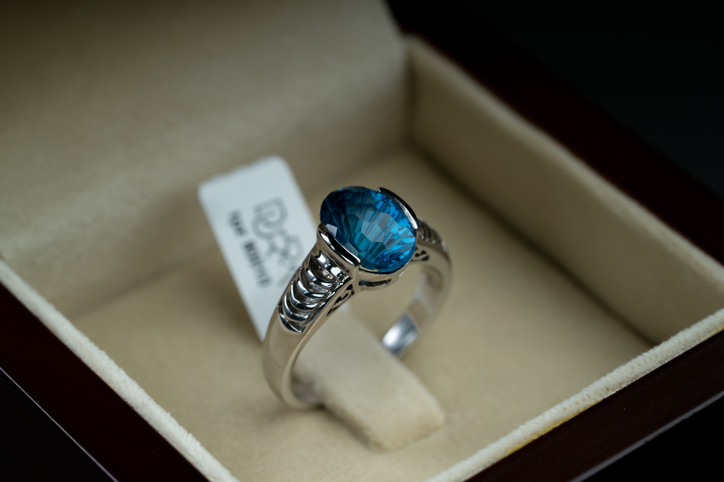 خاتم فضة صياغة يدوية بحجر التوباز السويسري  - تشكيلة الرجال, خواتم رجالية, توباز