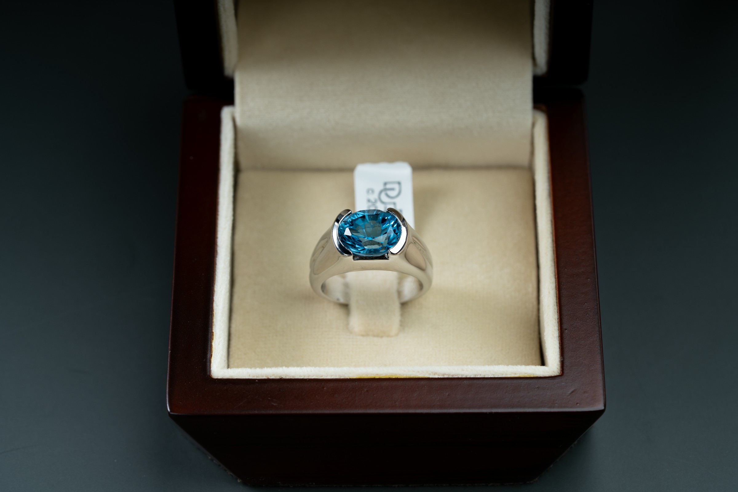 خاتم فضة صياغة يدوية مع حجر توباز السويسري - تشكيلة الرجال, خواتم رجالية, توباز