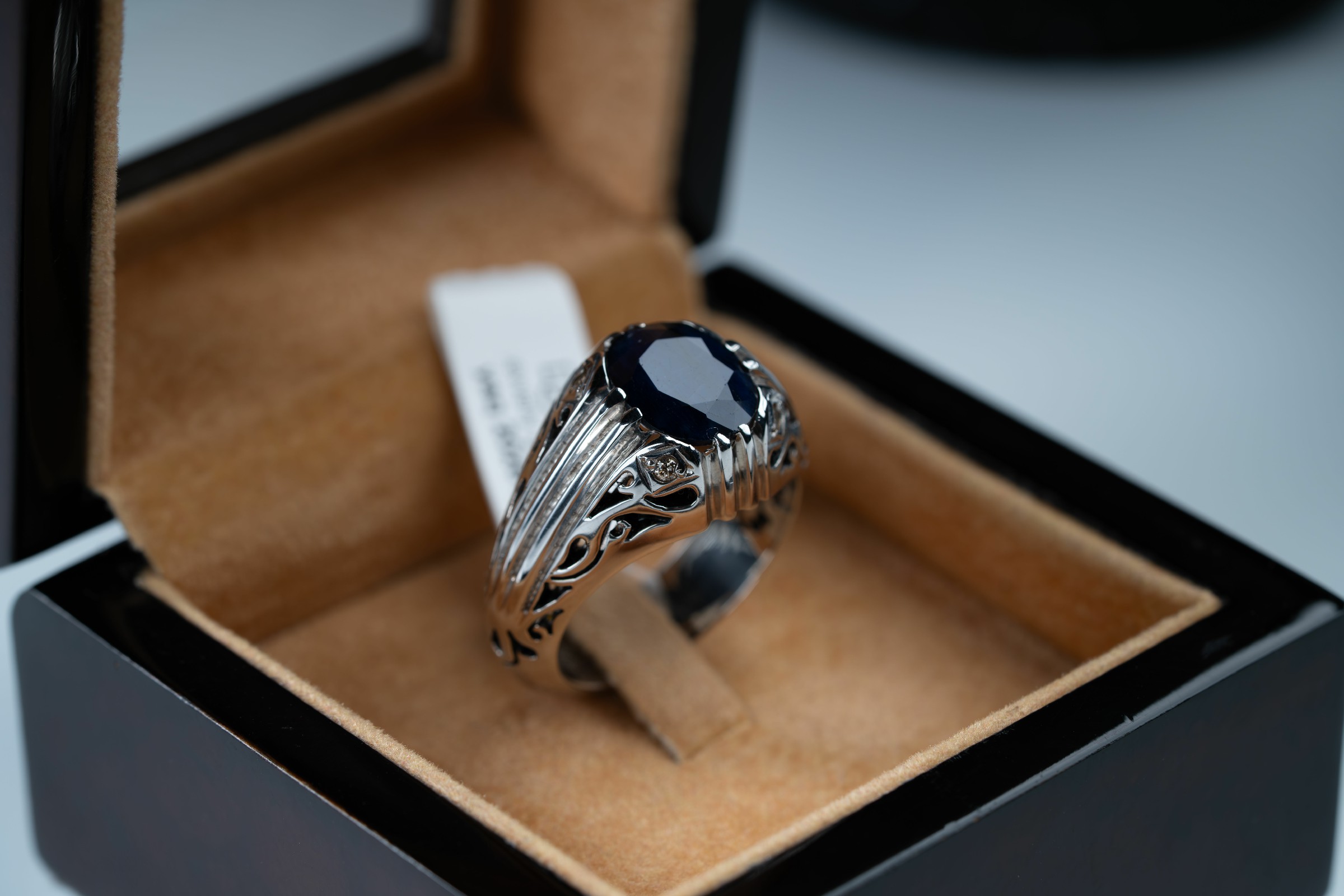 خاتم فضة مُصاغ يدوي بحجر الزفير الافريقي - تشكيلة الرجال, خواتم رجالية, زفير 