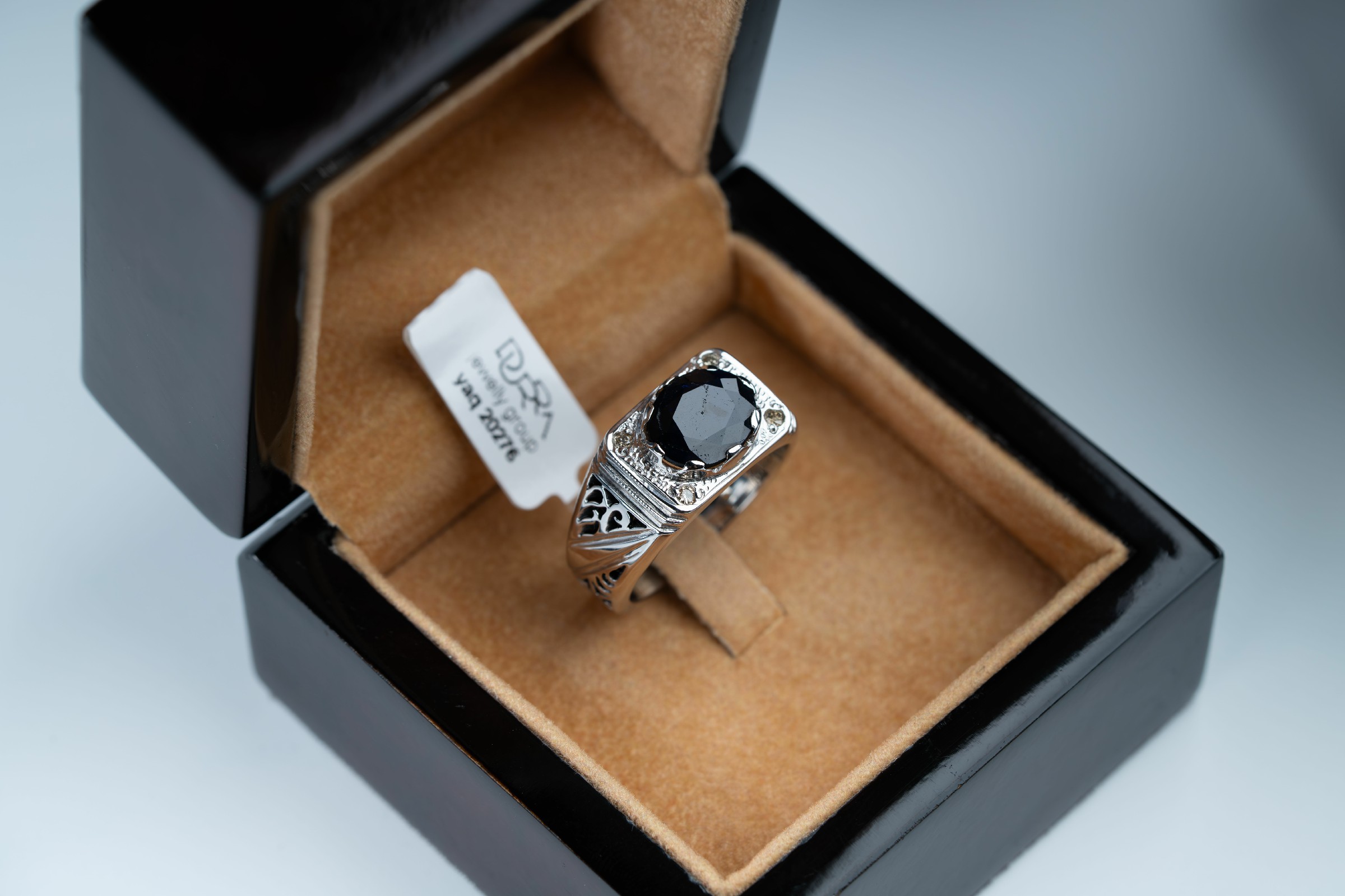 خاتم زفير افريقي صياغة يدوية بالكامل مع ترصيع الماس - تشكيلة الرجال, خواتم رجالية, زفير 