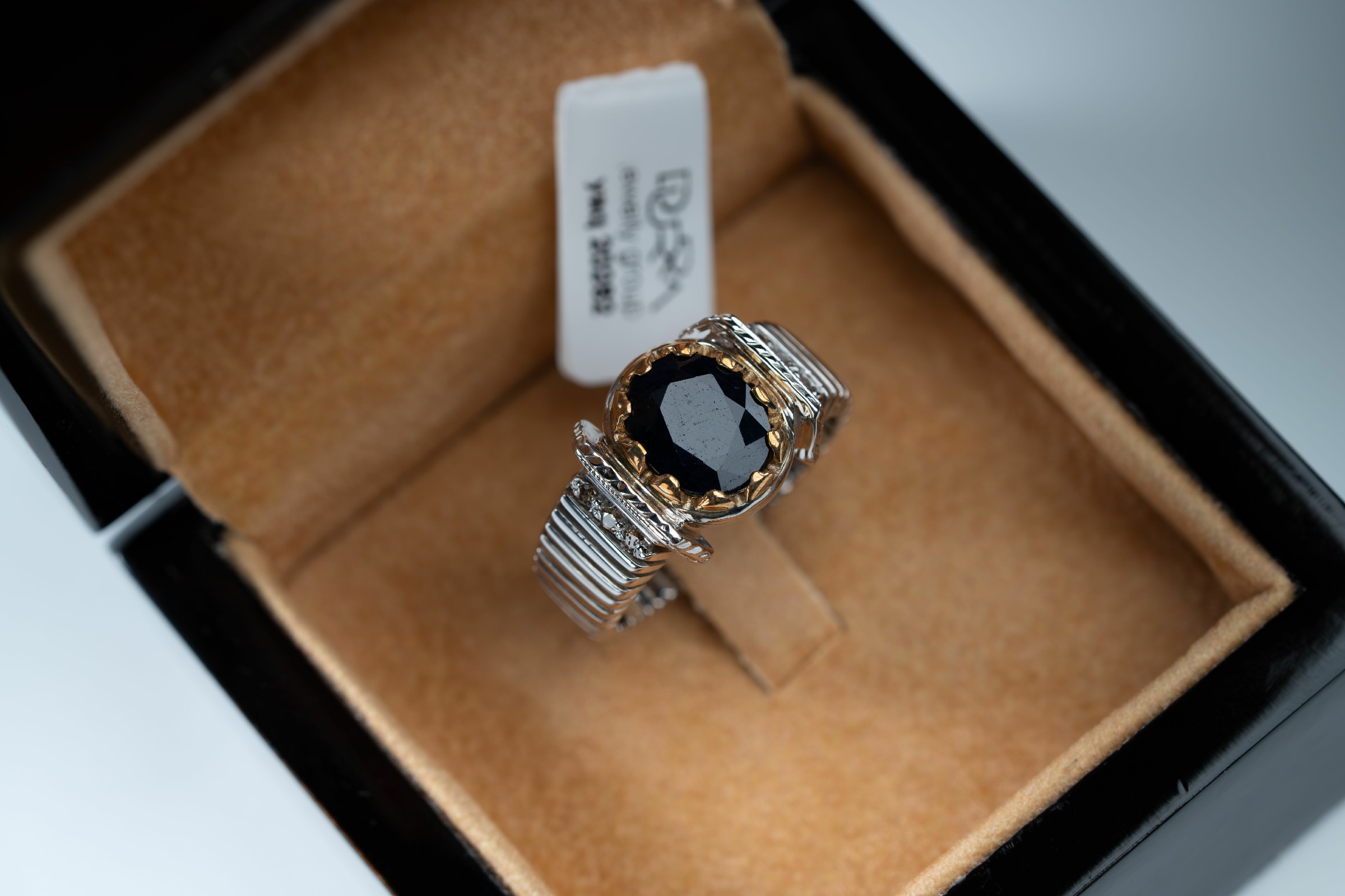 خاتم فضة صيافة يدوية بحجر الزفير الافريقي مع ترصيع الماس - تشكيلة الرجال, خواتم رجالية, زفير 