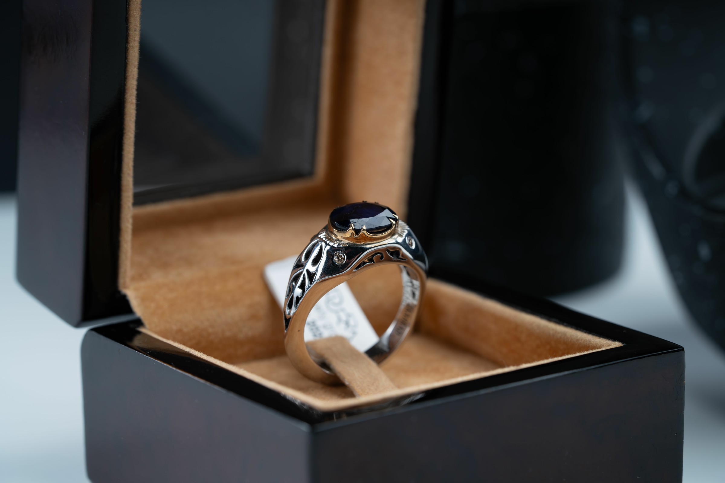 قطعة مميزة من حجر الزفير الافريقي مع صياغة يدوية بالكامل - تشكيلة الرجال, خواتم رجالية, زفير 